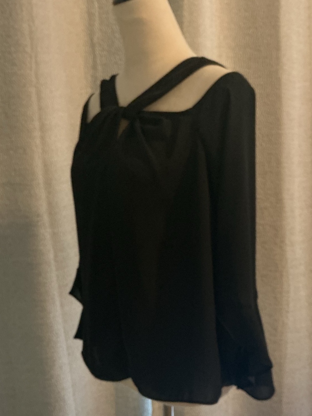 H by Halston Cold Shoulder Elegant Blouse - Picture 7 of 16